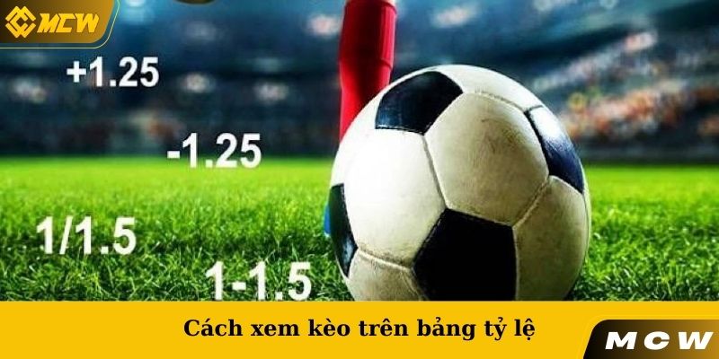 Cách xem kèo trên bảng tỷ lệ