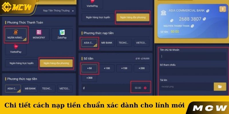 Chi tiết cách nạp tiền chuẩn xác dành cho lính mới